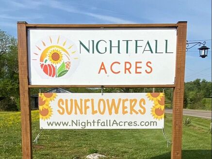 Picture of nightfall acres sign